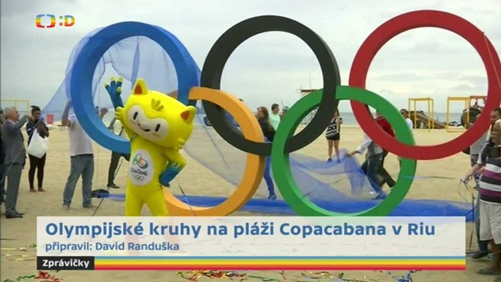 Letní hry: Olympijské kruhy na pláži Copacabana