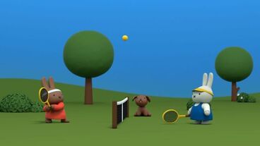 Miffy hraje tenis