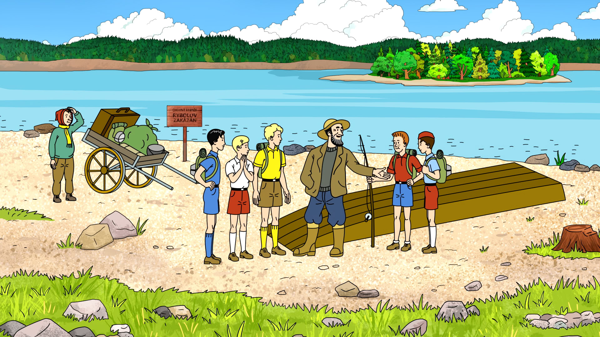 7/7 Rychlé šípy a tábor na ostrově