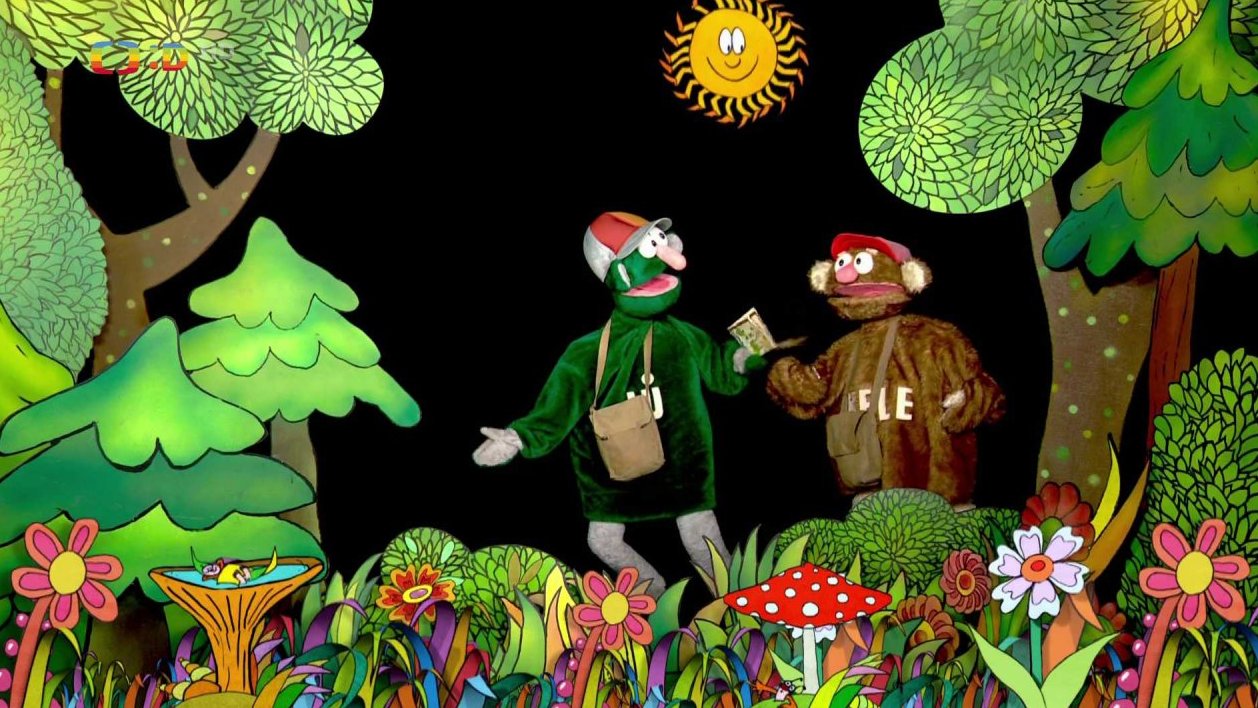 Jů a Hele jsou na výletě, Hele by se rád orientoval pomocí aplikace na mobilu, ale je vybitý. Nakonec jsou oba rádi, že mají v batohu papírovou mapu.