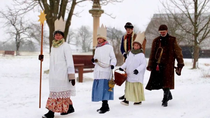 Tříkrálová koleda v skanzenu v Kouřimi