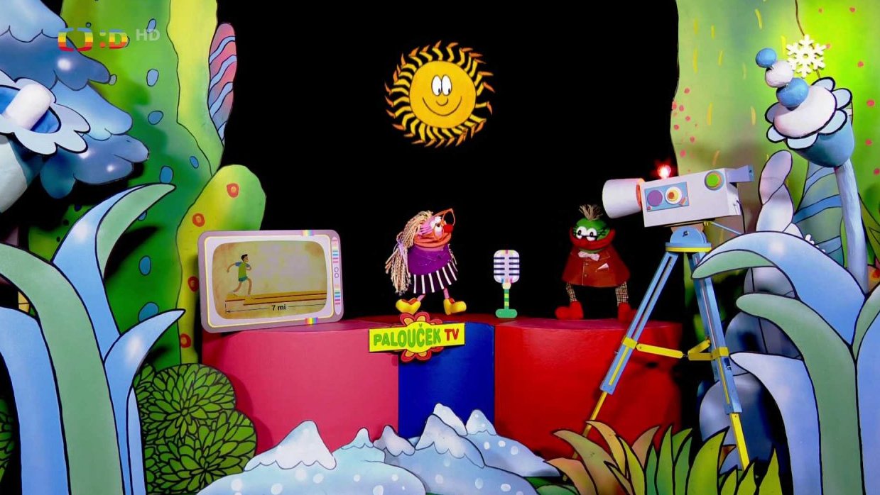 Ve Studiu TV Palouček tentokrát Mufesor Muf představí sedmimílové boty, moderuje Fámula.