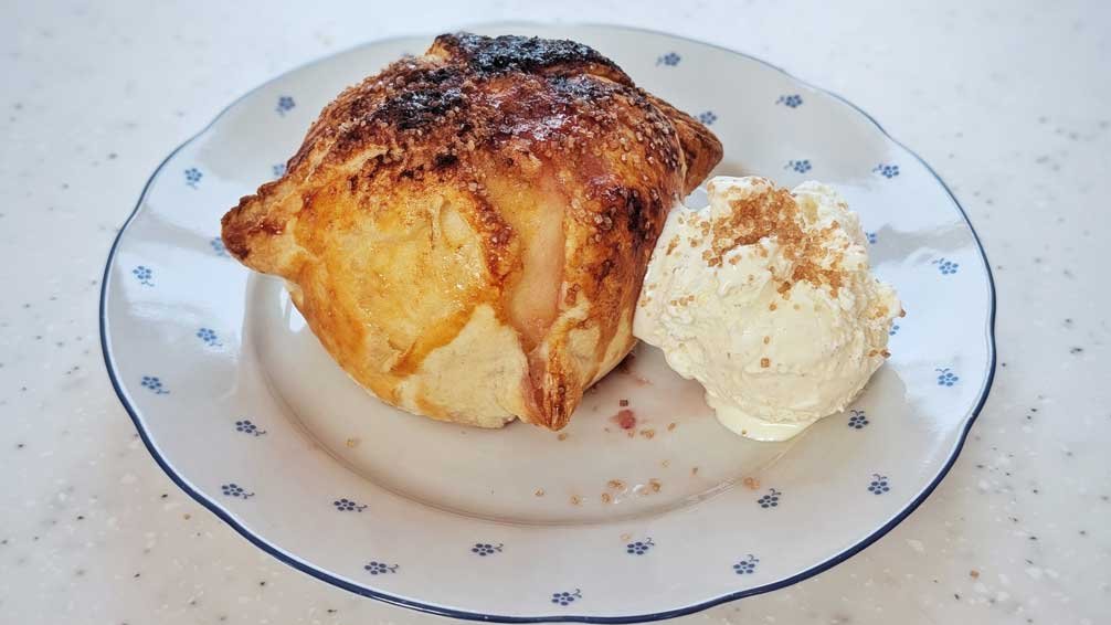 recept - Jablíčko v listovém těstě pro Sněhurku